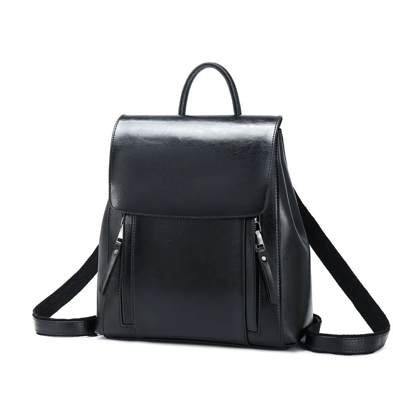 AOLAILUDI Damen Rucksack aus echtem Leder – Multifunktionaler Leder-Backpack & Crossbody-Bag für Schule, Laptop & Alltag