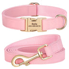 Ensemble de harnais et de laisse personnalisés pour chiens en cuir PU – Attaches individuelles avec ceinture pour petits et grands chiens 