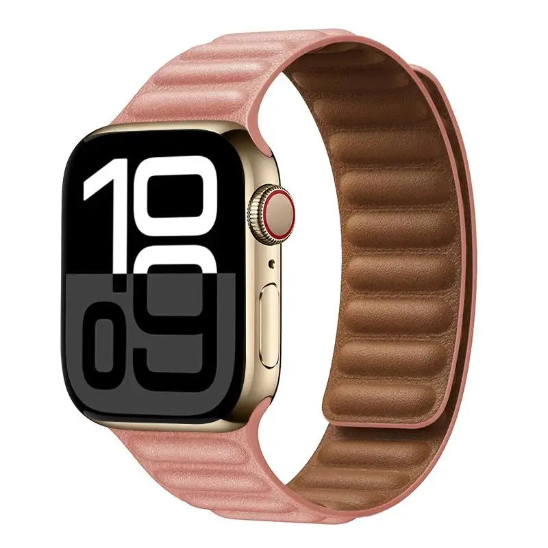 Magnetisches Lederarmband für Apple Watch – Original Leather Loop Strap 38–49 mm für Series 3–11, SE & Ultra 2