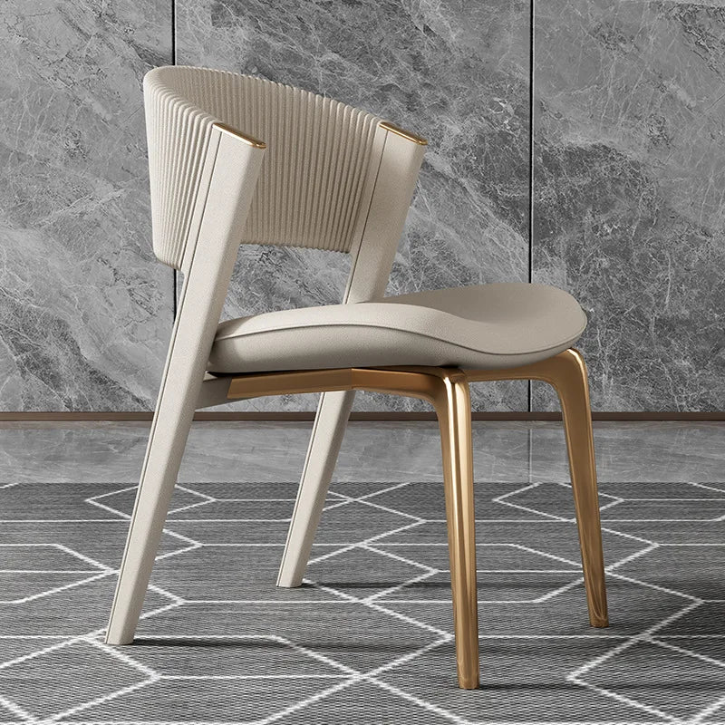 MOMO Italienischer Designer-Esszimmerstuhl aus Massivholz &amp; Leder – Silla de comedor ligera de lujo en diseño minimalista de primera calidad 