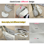 Solide Damen Nylon Schultertasche – Gepolsterte Crossbody Handtasche für Reisen & Alltag