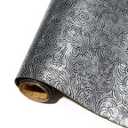 Selbstklebendes Kunstleder mit Blumenstruktur – Farbige PU Lederfolie 0,7 mm für DIY Ohrringe, Haaraccessoires & Bastelarbeiten