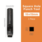 WUTA Basic Rechteck Lederstanzer – Quadratischer & Oblonger Hohlstanzer aus Carbonstahl für Gürtel, Riemen & Uhrenarmbänder