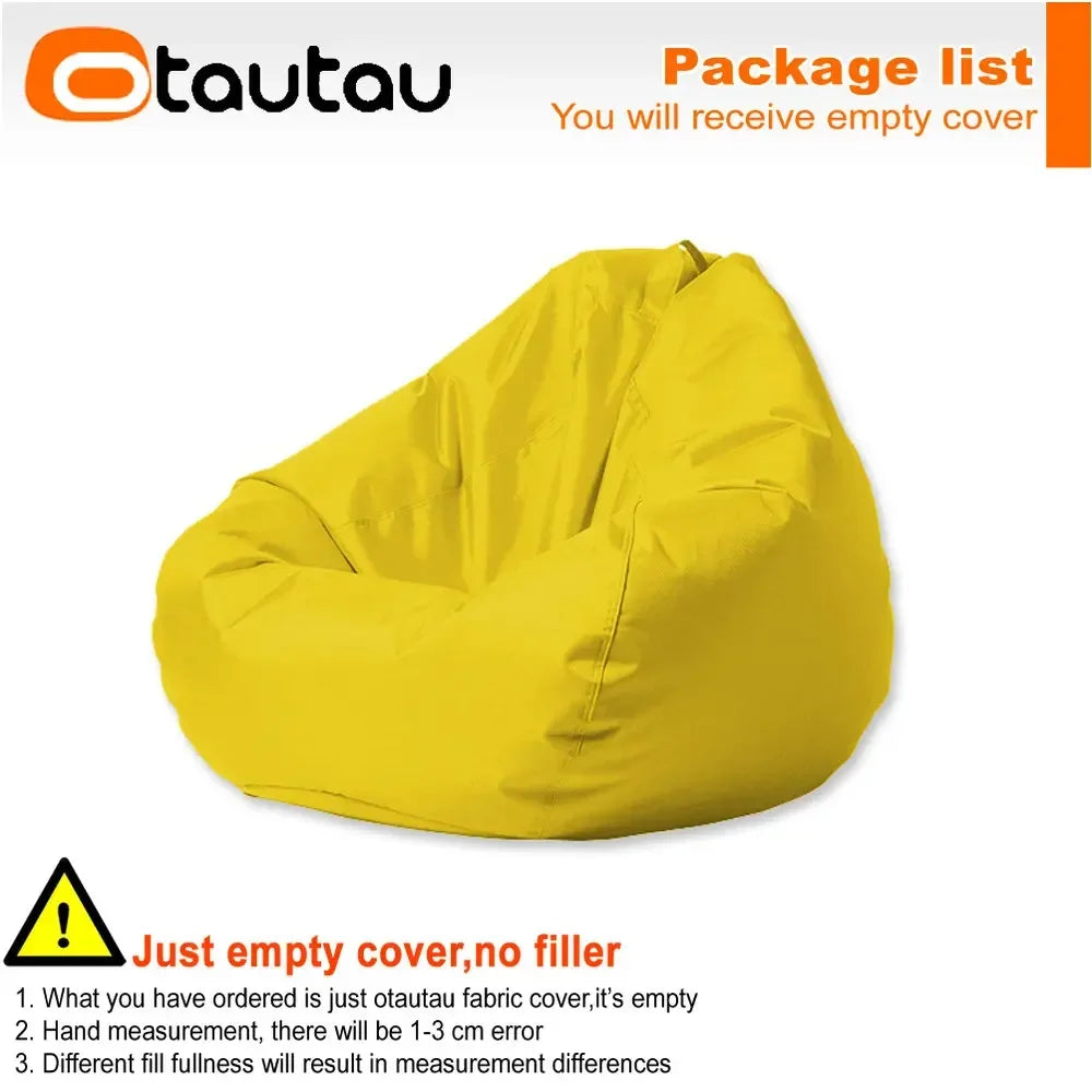 OTAUTAU Outdoor Bean Bag Bezug wasserdicht – Oxford Sitzsack-Hülle ohne Füllung für Garten, Strand, Camping & Pool (DD022)