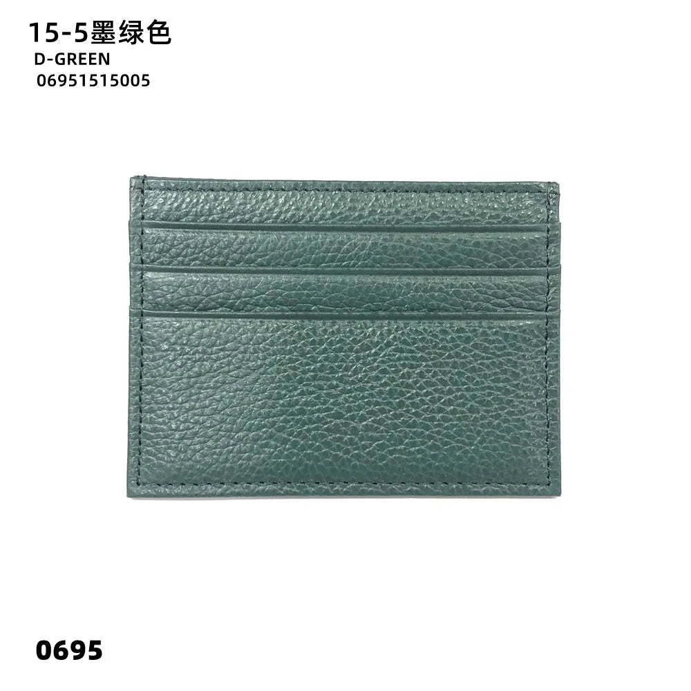 Personalisierter Leder Kartenhalter mit Initialen – Slim Wallet aus echtem Rindsleder für Damen & Herren