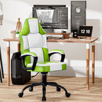 Ergonomischer Gaming Chair aus PU-Leder – Höhenverstellbarer Gamer- & Bürostuhl mit hoher Rückenlehne, Drehfunktion & Rollen für Erwachsene & Jugendliche