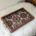 Boho Holz-Leder Ablageschale – Exotische Aufbewahrung im Vintage-Stil für Schmuck, Schlüssel & Wohnaccessoires