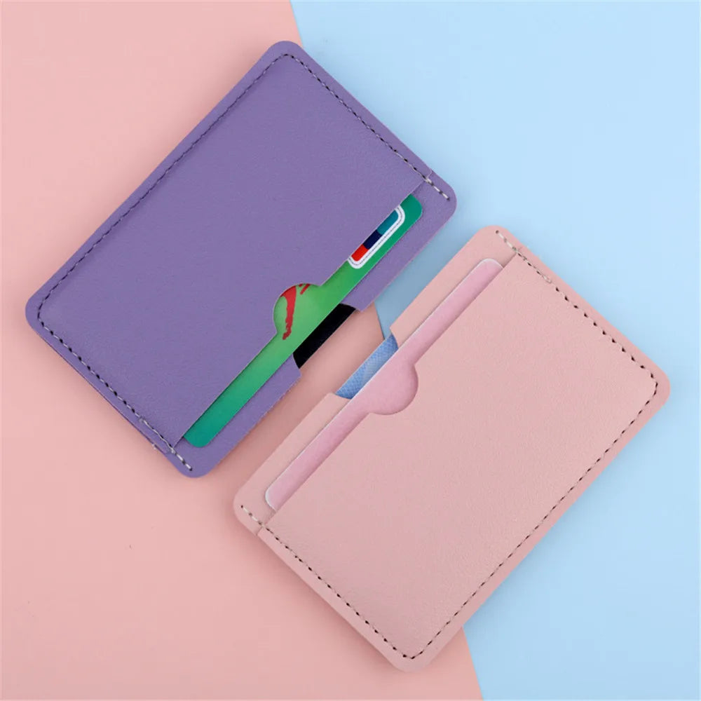 Mini Kartenetui aus PU-Leder – Slim ID- & Kreditkartenhalter mit Münzfach, 3 Kartenfächer, Unisex Card Case in 6 Farben