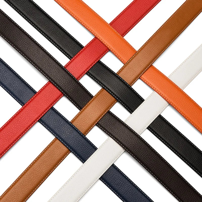 Automatischer Gürtelriemen ohne Schnalle – PU-Leder, 3,5 cm breit, für Herren & Damen