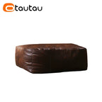 OTAUTAU Luxus Sitzsack-Sessel aus Retro-Wildlederoptik – Gefüllter Pouf & Lazy Chair mit Hocker, bequemer Einzelsessel für Wohnzimmer & Lounge (Modell SF042)