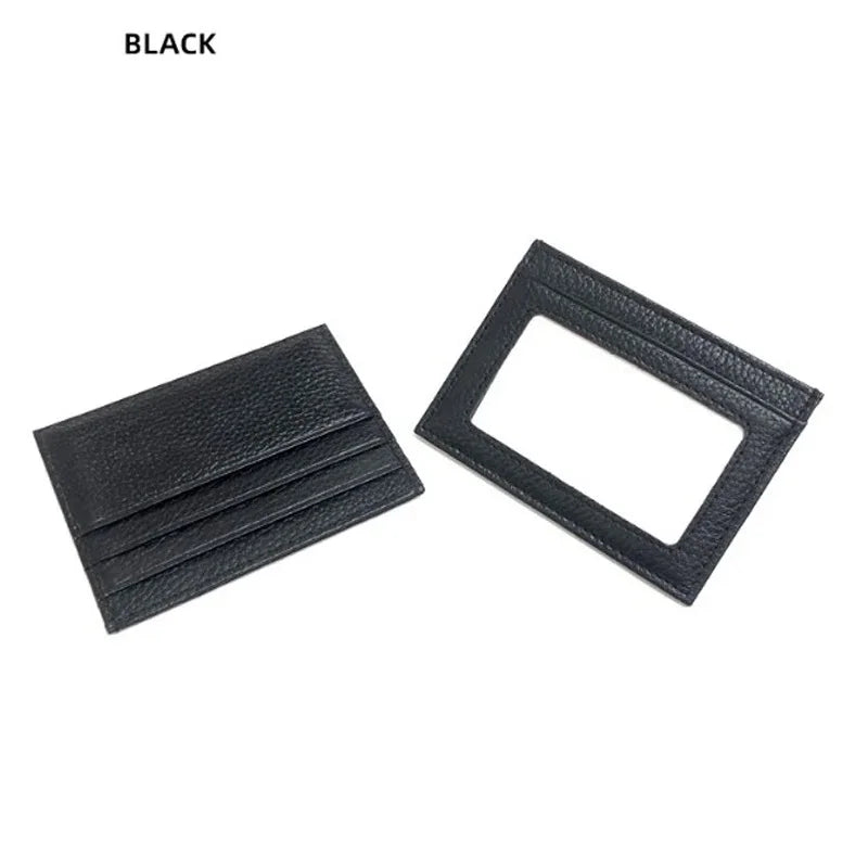 Echtes Leder Kartenetui Slim – Dünner Business Kartenhalter aus Lammleder für Kreditkarten &amp; Ausweise