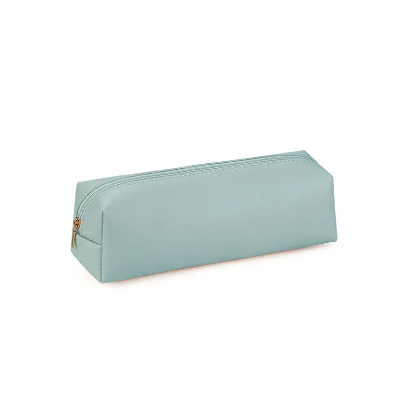 Großes PU Leder Federmäppchen mit Reißverschluss – Koreanisches Design, Viel Stauraum für Schule &amp; Büro 