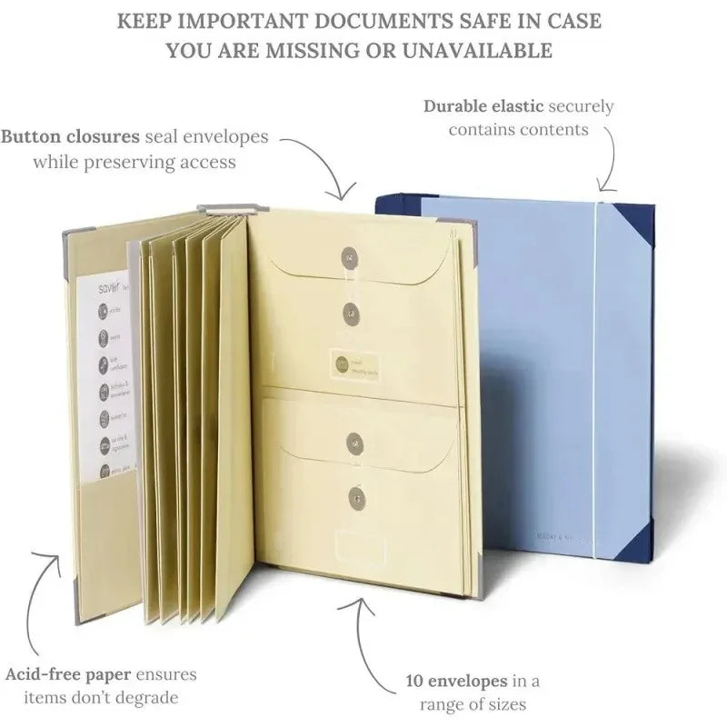 A4 Leder Akkordeon Dokumentenmappe – Binder Pocket File Organizer & Reise Portfolio für wichtige Unterlagen