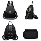 KMFFLY Damen Rucksack im Retro-Design – Modischer Lederlook Backpack für Schule, Reise & Alltag, trendiger Frauen Rucksack mit großer Kapazität