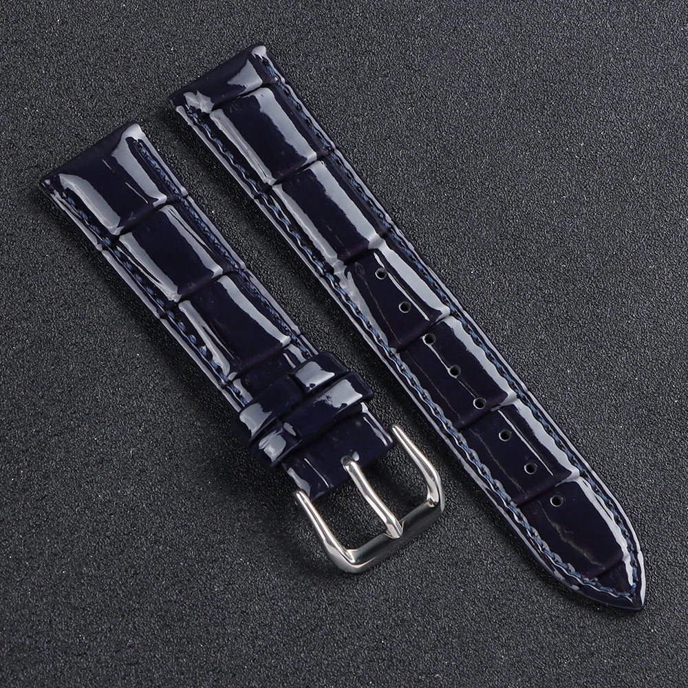 Glänzendes Leder Uhrenarmband aus Kalbsleder – Elegantes Business-Armband in 12–22mm für Damen & Herren