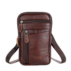 XINGMING Herren Leder Crossbody &amp; Schultertasche – Sac messager d'affaires haut de gamme en cuir véritable