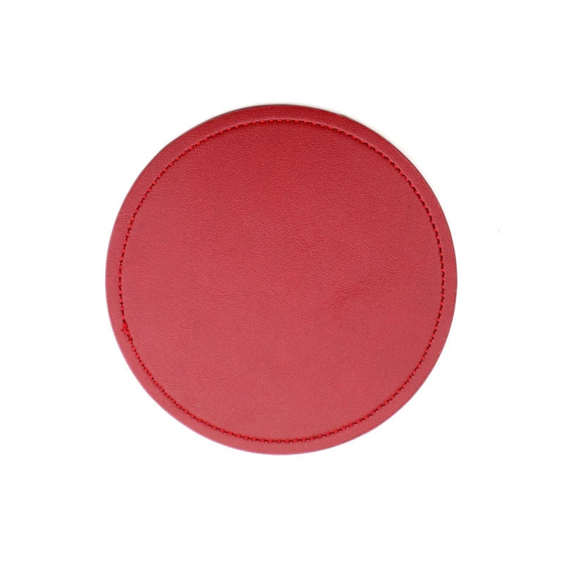 2er-Set personalisierte PU-Leder Untersetzer mit kostenloser Gravur – Runde Kaffee- & Getränkeunterlagen als Hochzeitsgeschenk & stilvolle Tischdeko