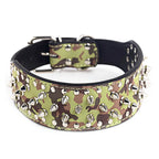 Totenkopf Spikes Leder Hundehalsband – Nieten & Stacheln, verstellbar, Anti-Biss Halsband für mittelgroße & große Hunde