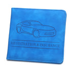 Auto Dokumentenmappe aus PU-Leder – Fahrzeugschein-, Führerschein- & Versicherungskartenhalter für Handschuhfach | Ordnungssystem für Fahrzeugunterlagen