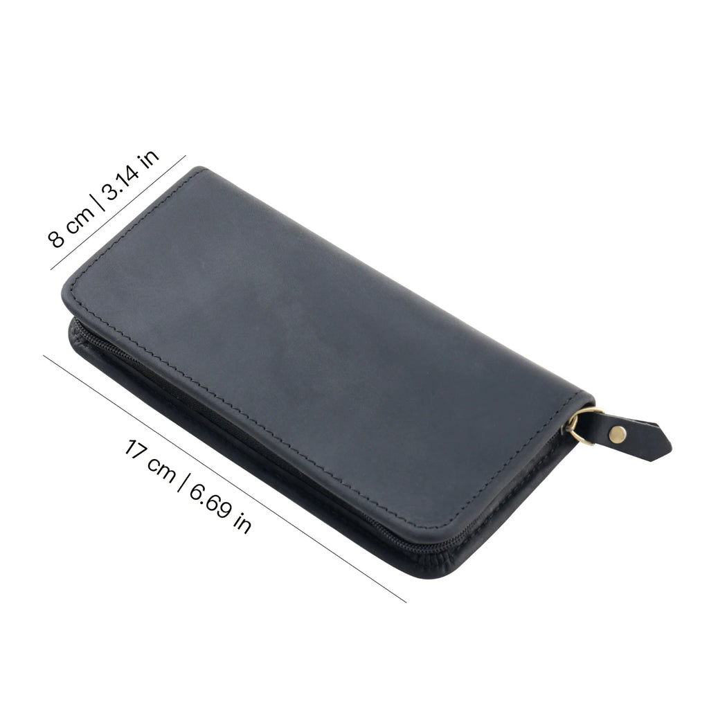 Echtes Leder Stifteetui mit Reißverschluss – Multifunktionale Pen Pouch & Organizer für Schule & Büro