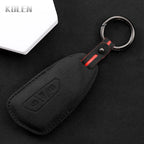 Premium Leder Autoschlüssel Etui für VW Golf 8 (MK8), ID.4, ID.6 – Passend für Skoda Octavia A8, Seat Leon FR MK4 & Cupra