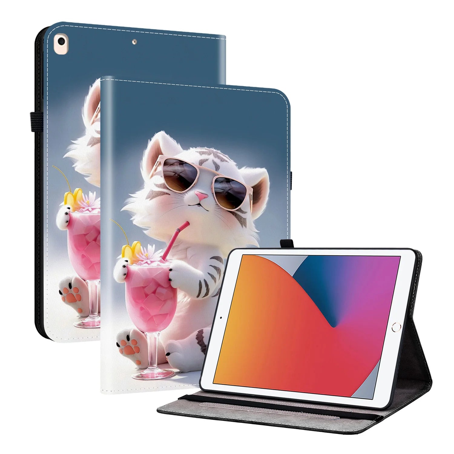 Premium Lederhülle für iPad Air 11 & 13 (2025), iPad Pro 11 & 13 (2024/2025), iPad 10.9 (2022), iPad 5.–8. Generation & iPad mini – Stoßfeste Schutzhülle aus PU-Leder