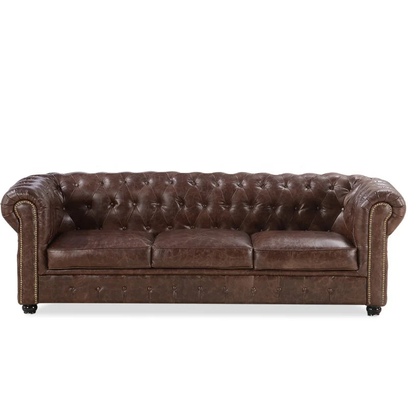 Modernes Chesterfield Sofa Set mit Knopfheftung – Elegantes U-förmiges Polstersofa für stilvolle Wohnzimmer
