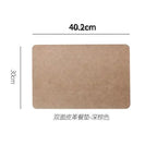Light Luxury Leder-Tischset Coffee Brown – Wasserdichte, ölbeständige & hitzeisolierende Platzmatte aus Kunstleder im japanischen Stil (44,5 × 30 cm)