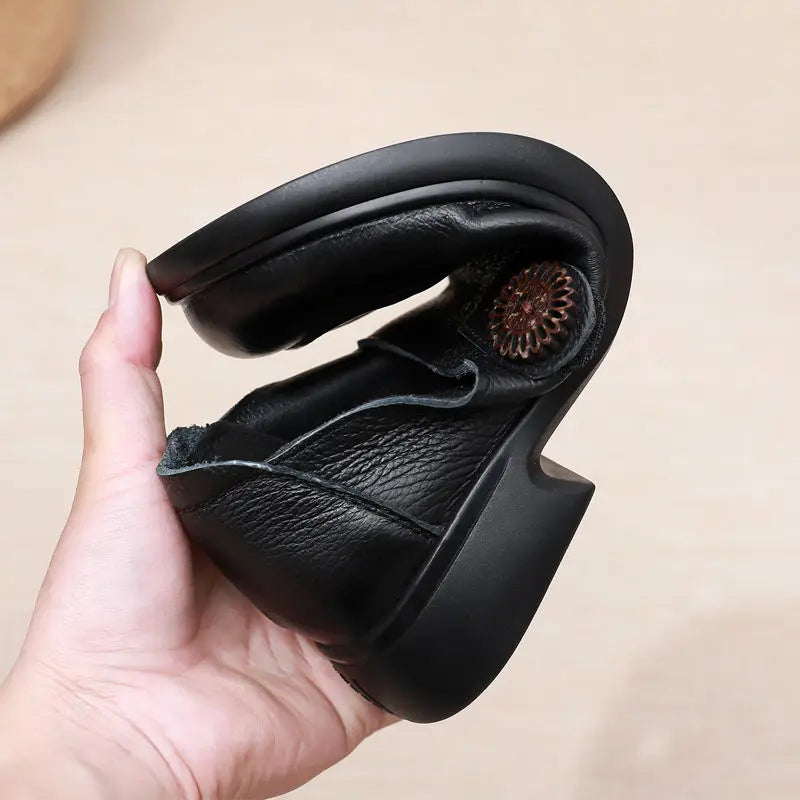 feerldi Damen Leder Flats WB-06K – Mocassins élégants à enfiler, mocassins confortables avec petits talons, chaussures plates grises