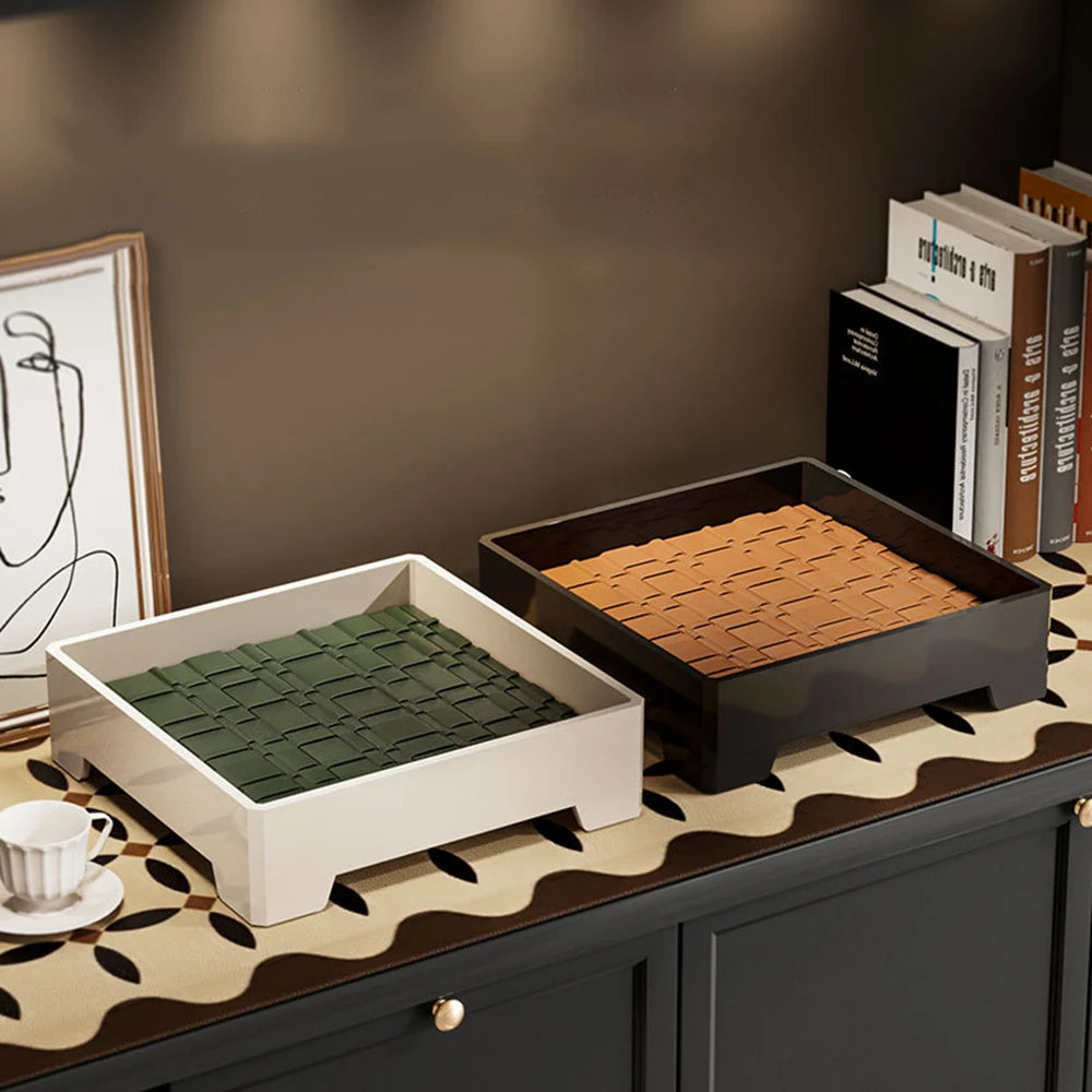 Luxury Ablageschale in Lederoptik – Elegante Aufbewahrungsbox für Schlüssel, Schmuck, Münzen & Aromatherapie-Dekor