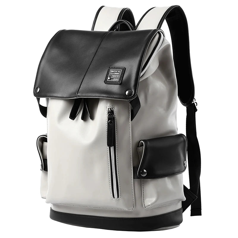 TANGHAO Herren Leder Rucksack – Vintage 15,6 Zoll Laptop Daypack, Wasserdicht & Langlebig für Reisen, Schule und Alltag