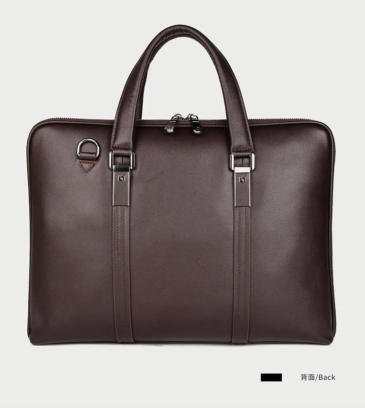 FANCODI Herren Leder-Aktentasche – Luxus Business Briefcase für 15,6" Laptop & Dokumente