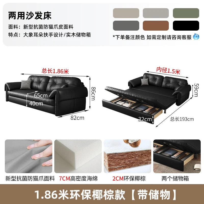 Platzsparendes Eck-Schlafsofa mit Stauraum – Klappbares Multifunktionssofa, verstellbar, modernes Design für Wohnzimmer & Gästezimmer