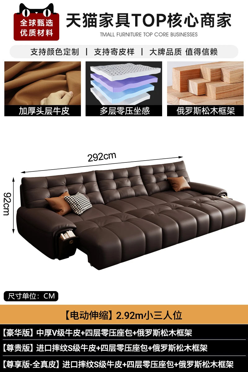 Minimalistisches Multifunktions-Sofa mit Schlaffunktion &amp; Stauraum – Moderno sofá de diseño en forma de U para habitaciones, balcones y salones