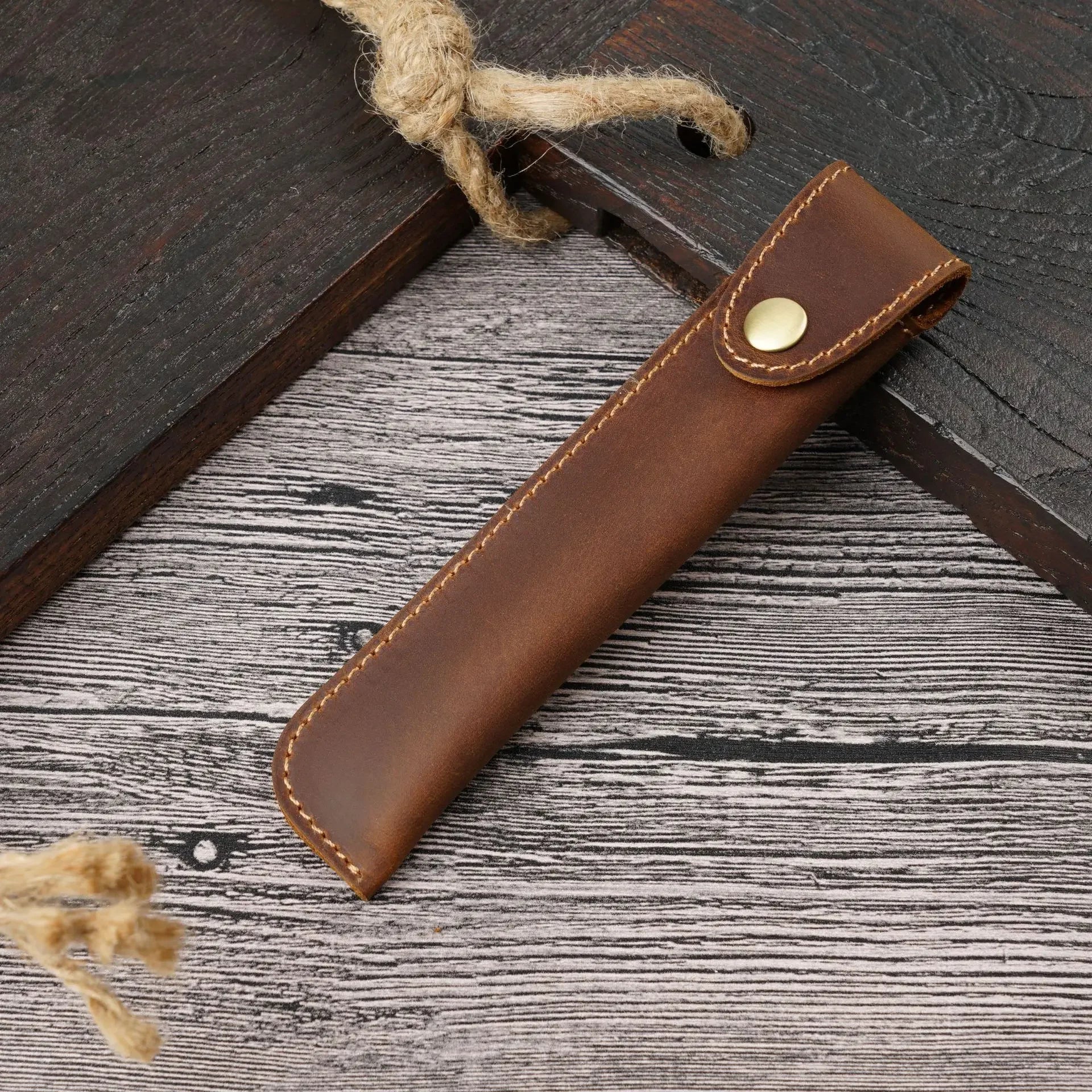 Vintage Leather Stifteetui aus Echtleder – Handgefertigtes Retro Pen Case for Füllfederhalter &amp; Schreibwaren | Schutz &amp; Stil pour l'école et le bureau 