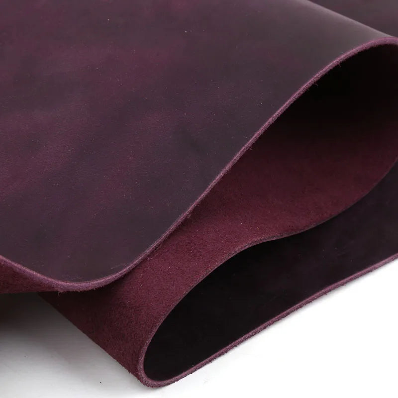 2 mm Lila Crazy Horse Leder aus Rindsleder – Erstklassiges Echtleder für DIY, Planer, Taschen & Möbel