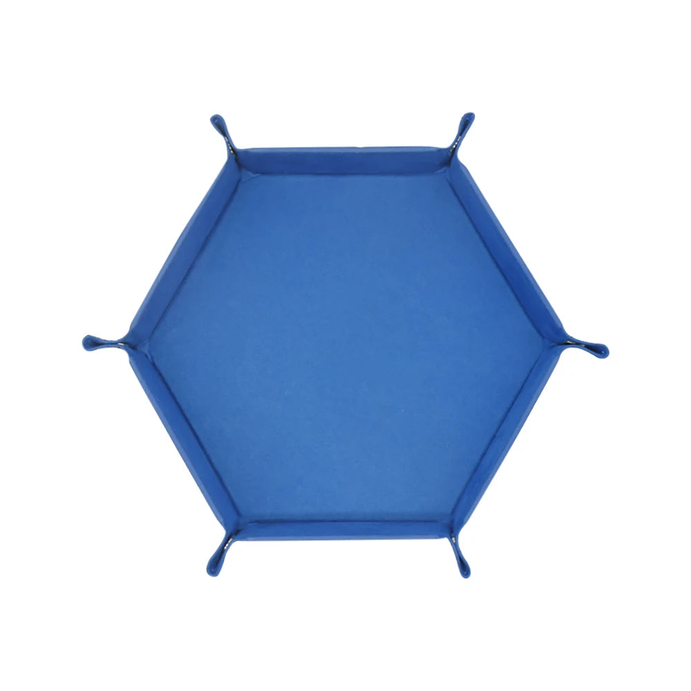 Sechseckiges PU Leder Dice Tray – Hexagonale Leder Ablageschale für Brettspiele, Würfel & Alltagsorganisation