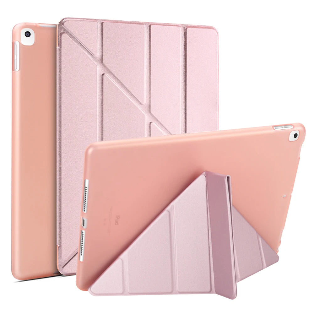 Premium Leder iPad Hülle mit Silikon-Backcover – Slim Smart Case mit Auto Wake/Sleep & Standfunktion für iPad 9.7–10.9 Zoll