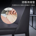 Italienischer Minimalistischer Esszimmerstuhl aus Sattelleder – Nordischer Luxus-Armstuhl für Küche, Restaurant &amp; modernes Wohnen 