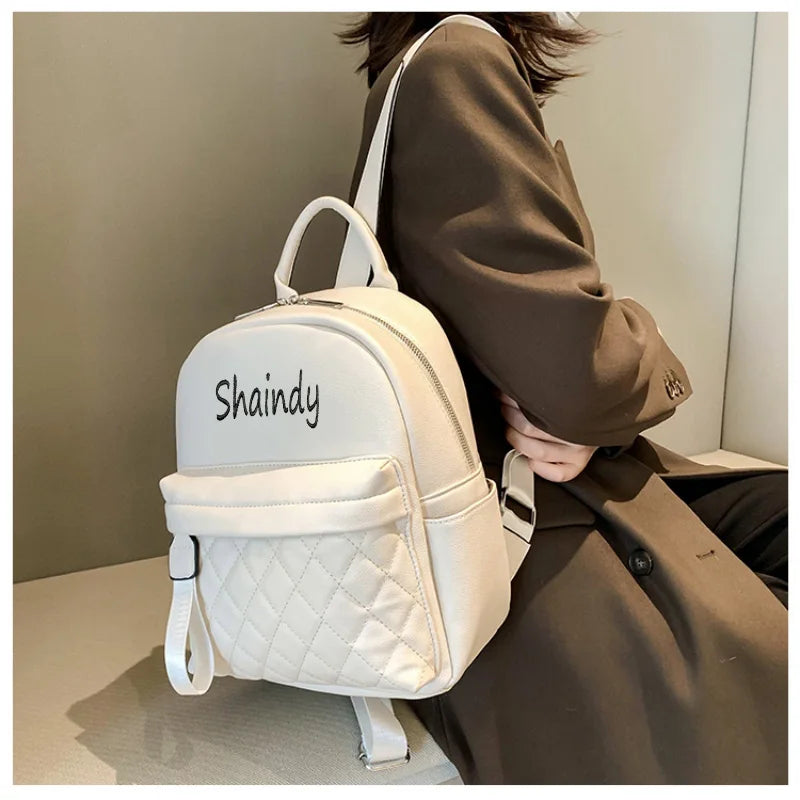 Mochila personalizada de piel sintética para mujer: la mejor mochila de moda con nombre, combinación y estilo para todo tipo de clima y actividades al aire libre