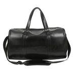 Minimalistische Herren Reisetasche – Schwarze PU Leder Weekender Bag, wasserfest, große Kapazität für Sport, Fitness und Kurztrips