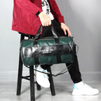 AND THE LIKE Unisex Fitness- & Reisetasche – Gym Bag aus Mikrofaser mit Trocken-/Nass-Trennung, Schulter- und Handtasche für Männer & Frauen