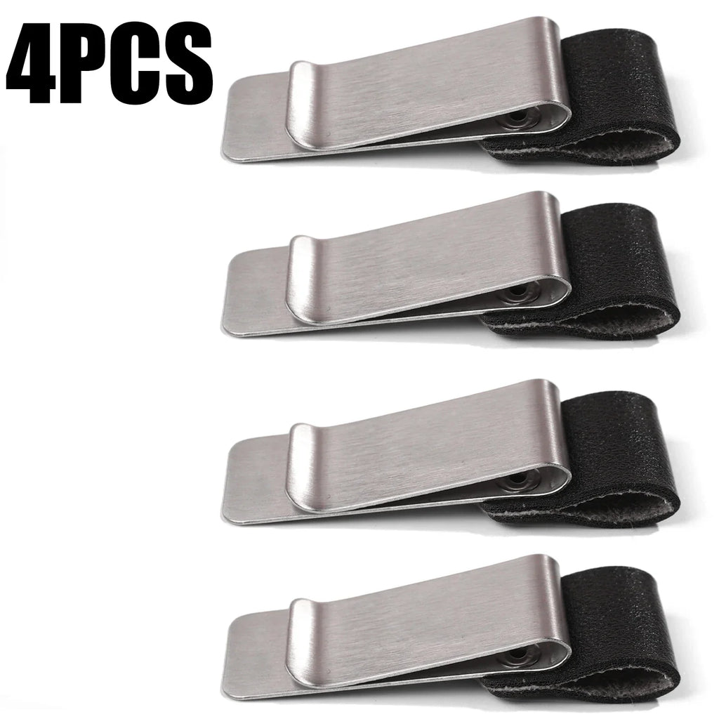 Edelstahl Leder Stiftclip – Porte-stylo pratique et support pour journaux, bureaux et écoles (1–6 pièces) 