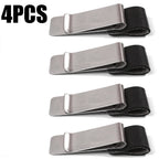 Edelstahl Leder Stiftclip – Porte-stylo pratique et support pour journaux, bureaux et écoles (1–6 pièces) 