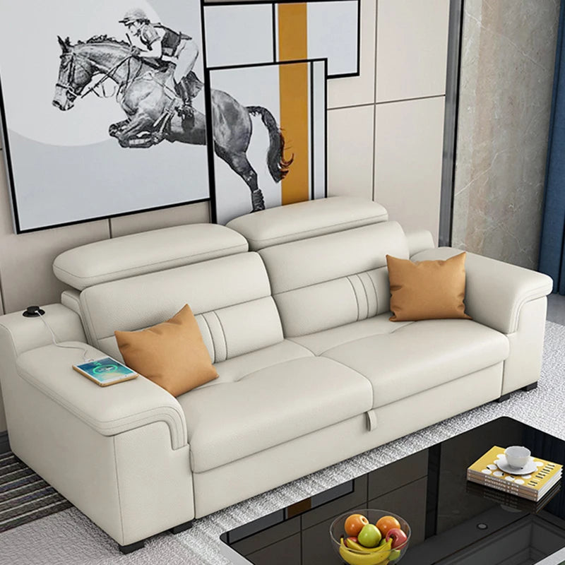 Modernes Designer Leder Ecksofa – Europäisches Luxus Lounge Sofa für Apartments, stilvolle Wohnräume &amp; Gaming-Bereiche