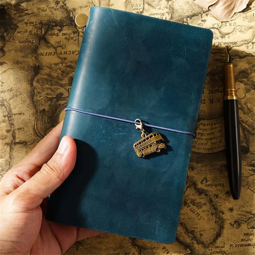 BAXTER Leder-Notizbuch Vintage – Handgefertigtes Reise-Tagebuch im Passformat