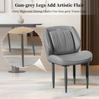 2er Set Hochwertige Esszimmerstühle aus Kunstleder – Moderne, Armlehnenlose Designer-Stühle für Küche, Wohnzimmer & Restaurant