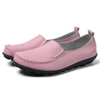 HAJINK Damen Flats 2024 – Weiche Slip-On Loafers aus echtem Leder, elegante Moccasins für Alltag & Freizeit, Plus Size