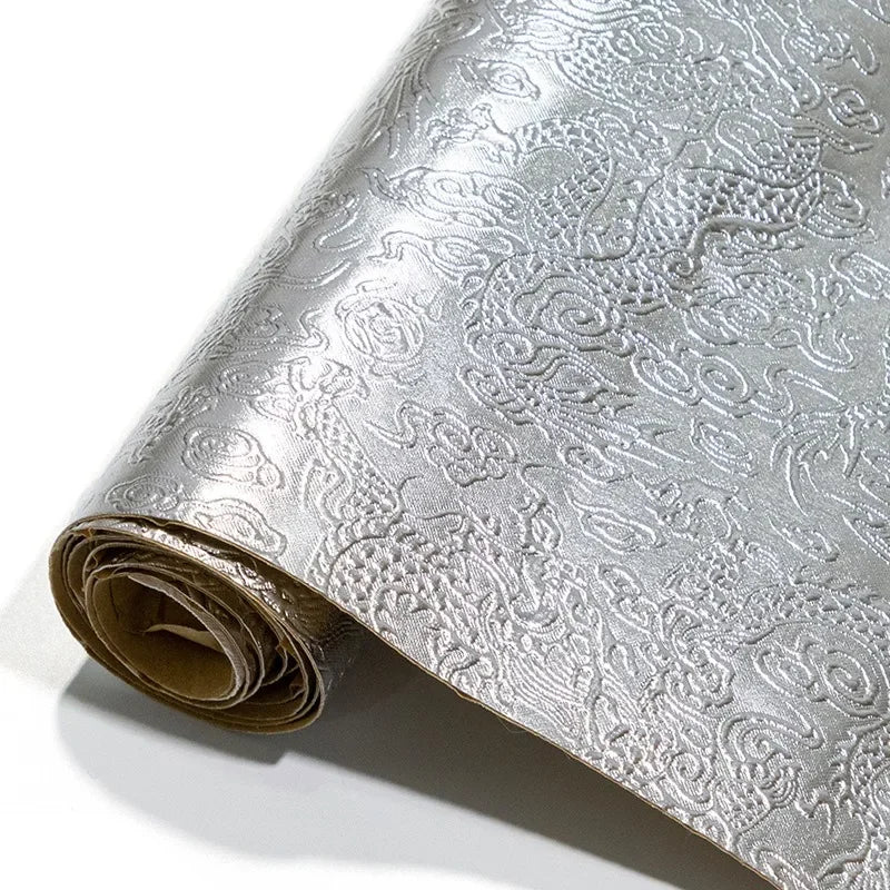 Vintage Kunstleder Rolle mit Drachenprägung – Geprägtes Synthetikleder für DIY Ohrringe, Haarschleifen, Taschen & Dekoration