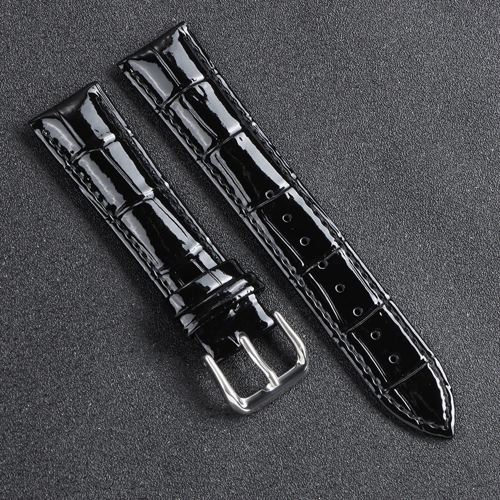 Glänzendes Leder Uhrenarmband aus Kalbsleder – Elegantes Business-Armband in 12–22mm für Damen & Herren